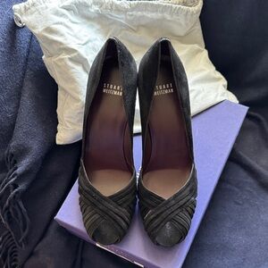 Stuart Weitzman Black Suede Heels